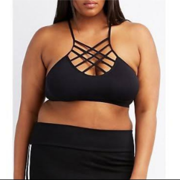 strappy caged bralette